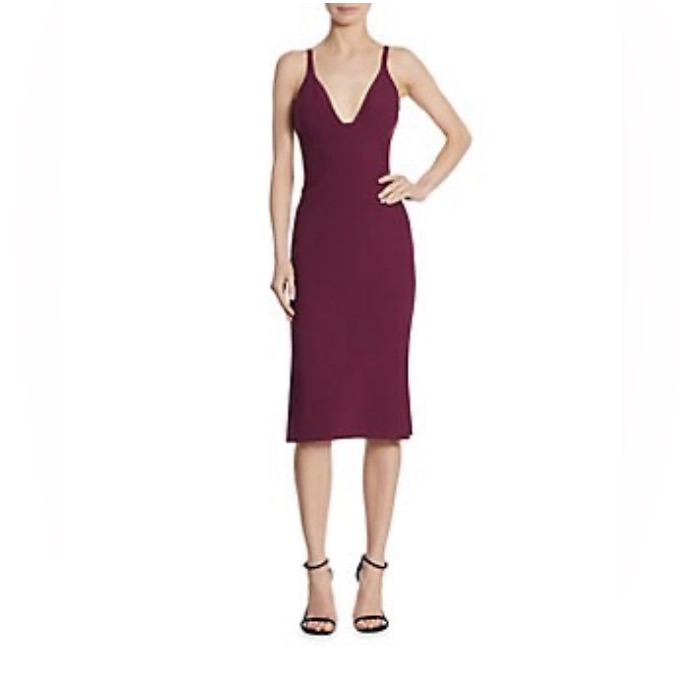 Cinq Sept Ara Bodycon Dress In Raspberry. Sz 12. Nwt.